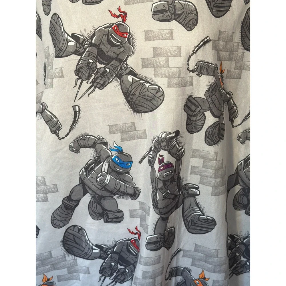 Nickelodeon TMNT Twin Fitted Sheet Teenage Mutant Ninja Turtles Gray Bedding
